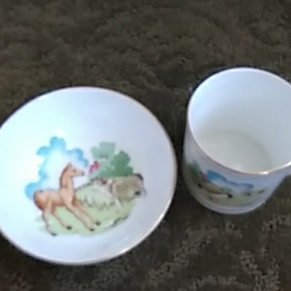 Child's English bone China Bowl and cup